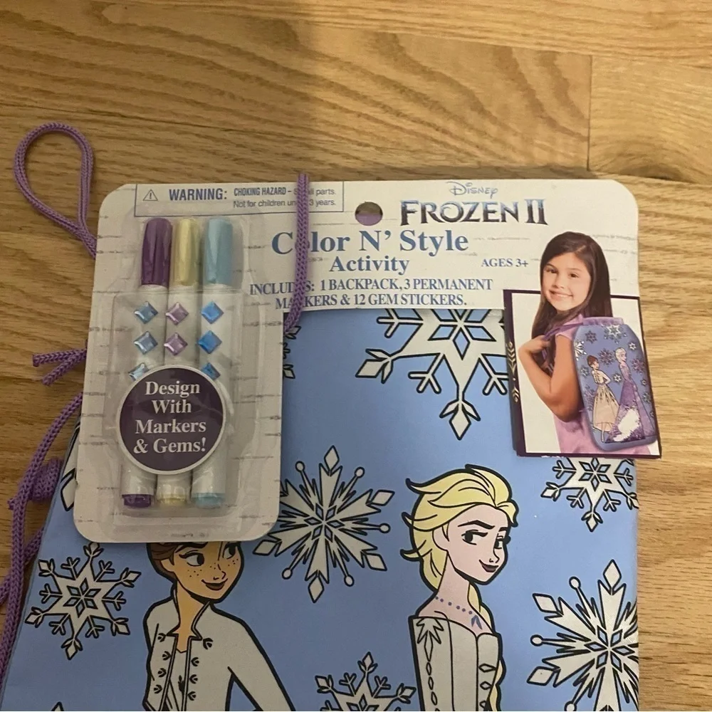 Disney Frozen Color N’ Style Bag Activity NEW Elsa Sequin Markers
